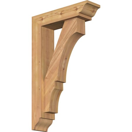 Ekena Millwork Balboa Traditional Smooth Bracket w/ Offset Brace, Western Red Cedar, 5 1/2"W x 20"D x 32"H BKT0604X20X32BOA01SWR